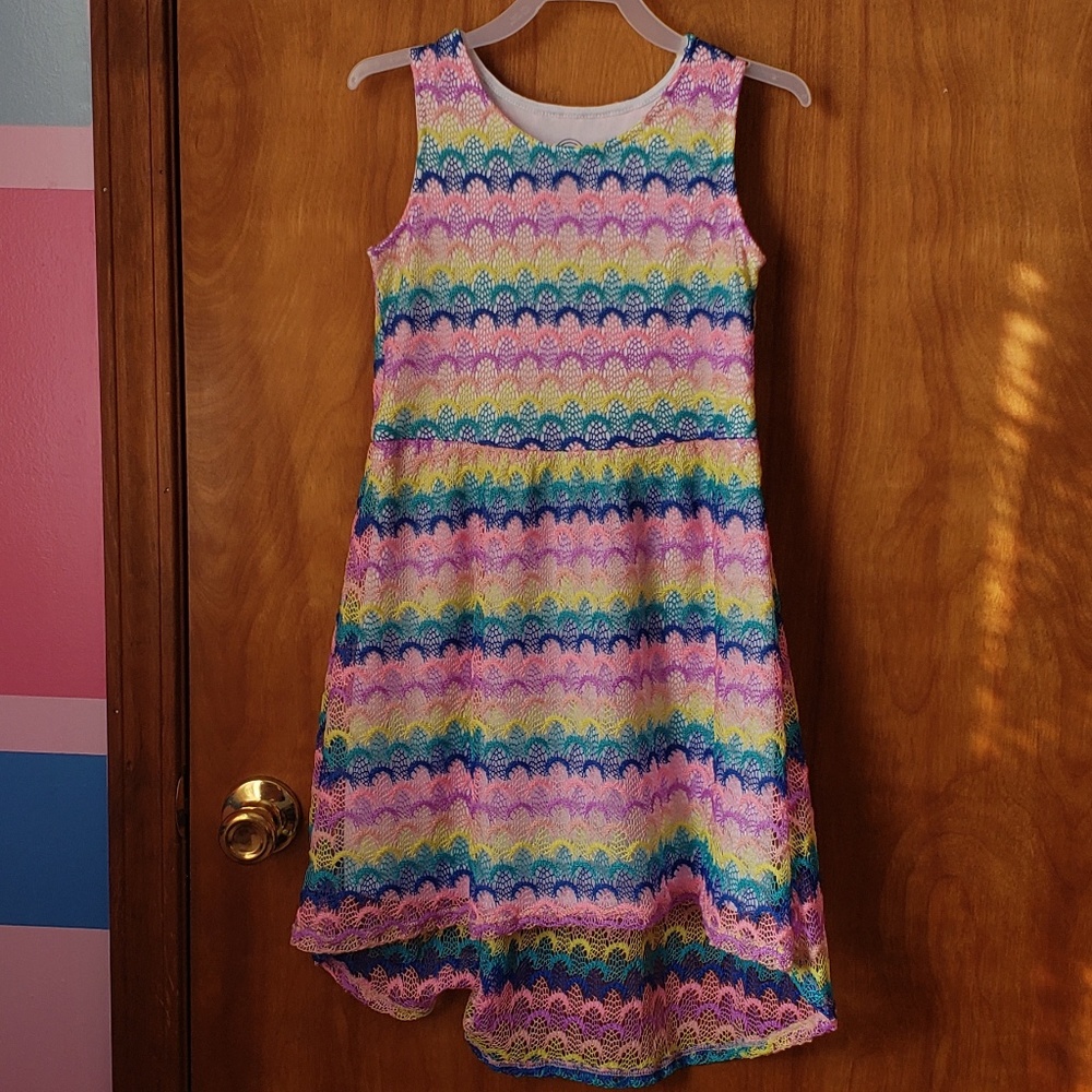 Brightly colored girls spring dress